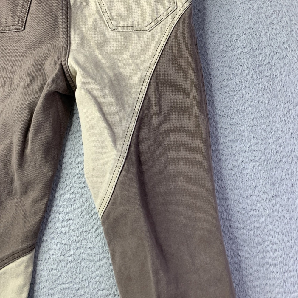 BDG Urban Outfitters COWBOY Brown Color Block Hi Rise Straight Leg Jeans 24 - Picture 12 of 14